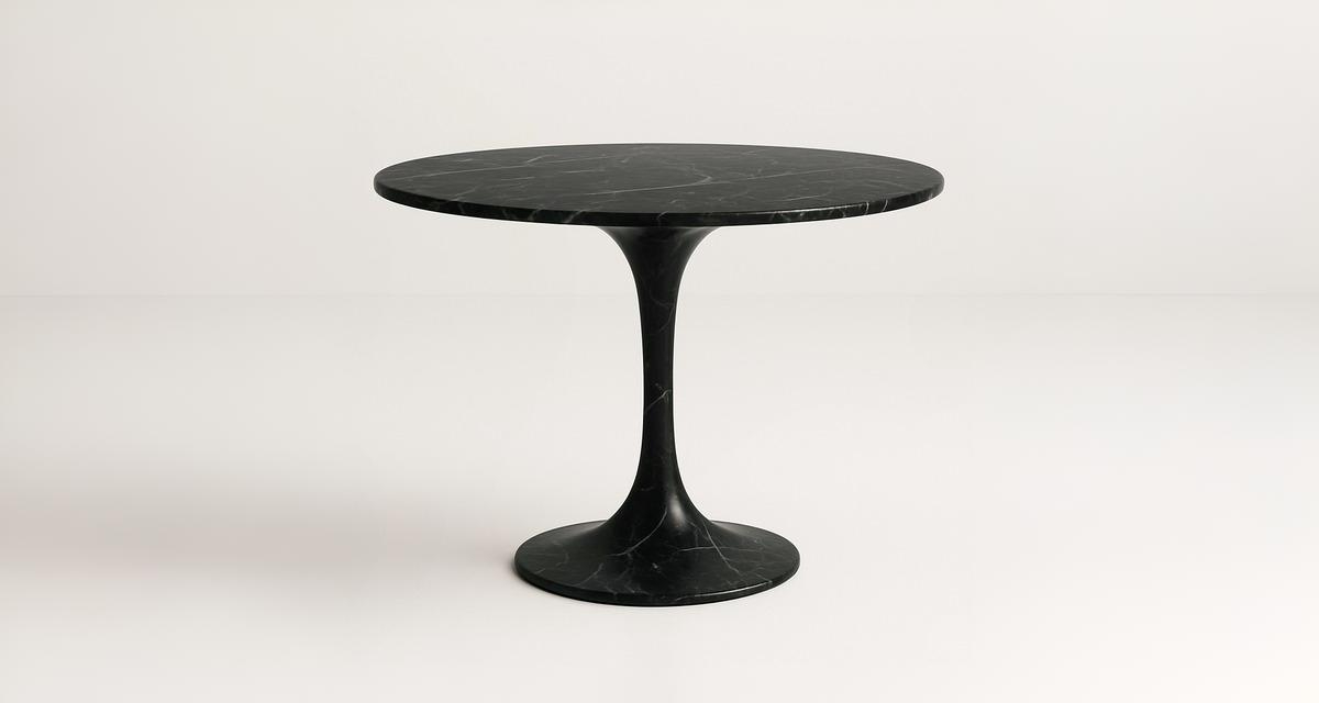 Tulip Table Design Black Marble